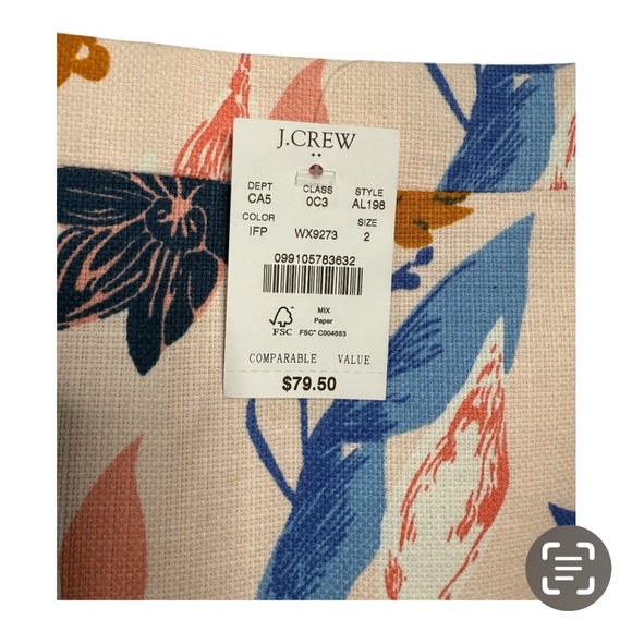 NWT J.Crew Floral Pencil Skirt Pink Blue – Multicolor Garden Print Size 2 Artsy - Picture 4 of 13